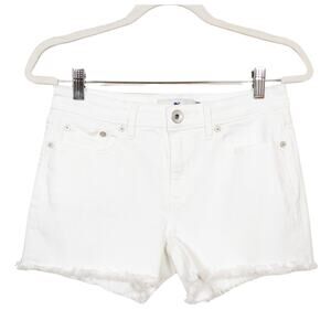 VINEYARD VINES White Denim Cutoff Short Raw Hem Stretch Mid-Rise Women's 26